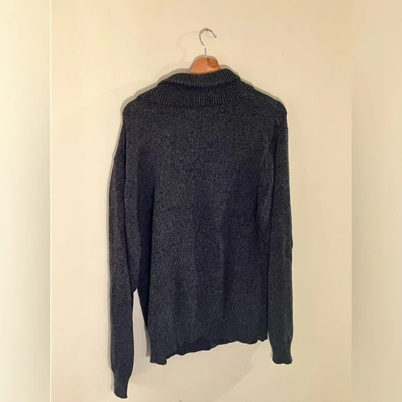 Men’s Chaps Dark Grey Knit Cardigan - Size Large - Picture 2 of 3